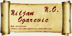 Miljan Ogarević vizit kartica